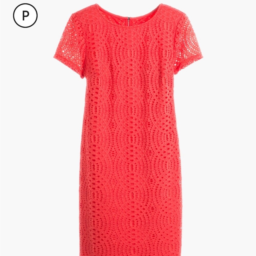 Chico's Coral Lace Short sleeve Dress - Picture 3 of 8